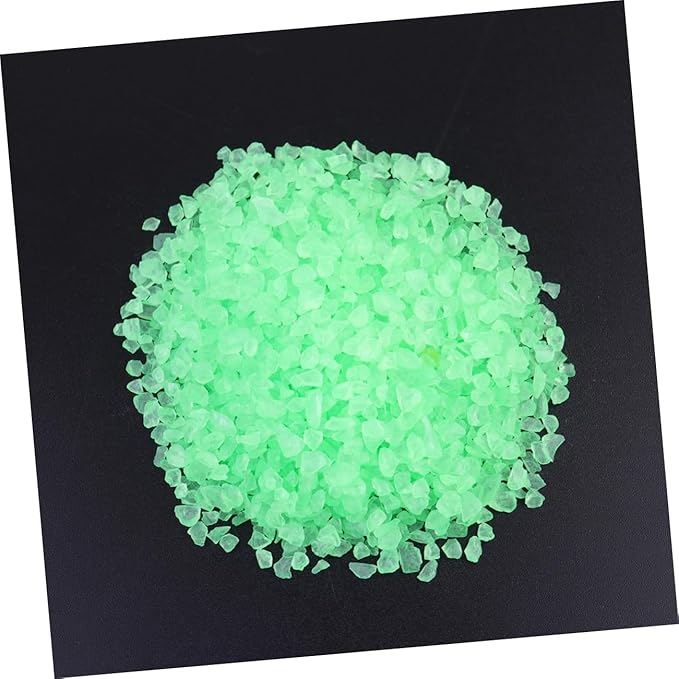 Holibanna 2pcs Glass Decorative Sand for Fish Tanks and Landscapes Green Glass Crystals for Aquariums and Floral Arrangements