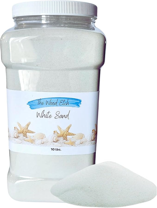 | White Sand, Fine Sand, White Aquarium Sand, Craft Sand, Colored Sand, Casting Sand, Decorative Bulk Craft Sand, Playsand (10 LB)