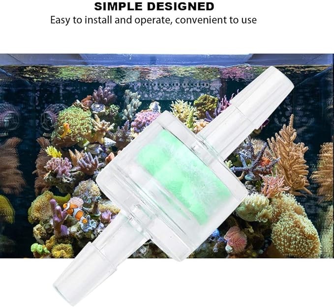 10PCS ABS Silicone Tube Filter, Plastic Fish Tank Check Valve, Aquarium Hose Filters for Fish Tanks and Aquarium(4MM)