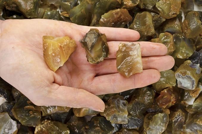 Fantasia Materials: 1 lb Yellow Carnelian Rough Stones from India