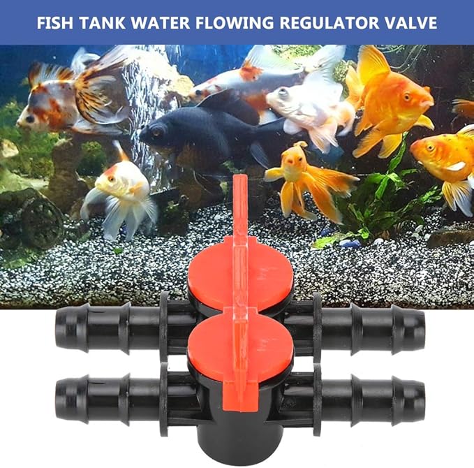 GLOGLOW Aquarium Air Valve, 2 Pcs Air Switch Valve Regulator Fish Water Flowing Regulator Aquarium Water Controller Tube Pipe Connector(10mm) Air Pump Accessories