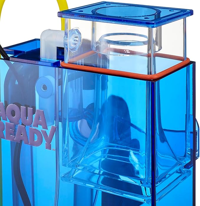AquaReady Hang On Back Protein Skimmer for Saltwater Aquariums HOB-1.5, Up to 75 Gallon Fish Tank Filtration, Hang On External, Adjustable, Ultra Quiet Pinwheel Pump