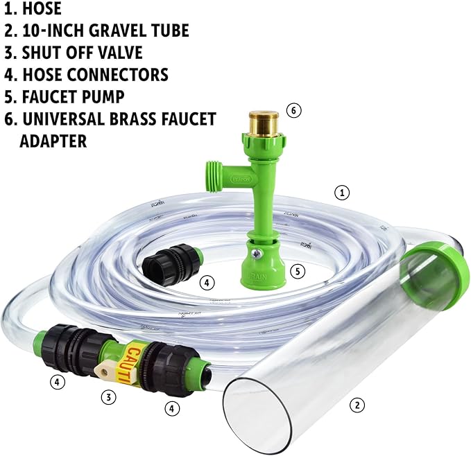 Python No Spill Clean and Fill Aquarium Maintenance System, Gravel Cleaner and Water Changer, 100 Foot