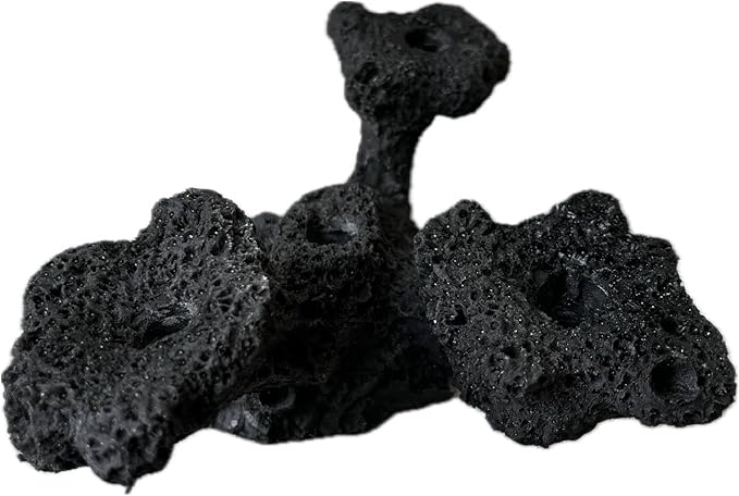 4 Hole Tripod Frag Rack/Rock for Coral Plug Ons and Reef Tank Aquariums (Black)