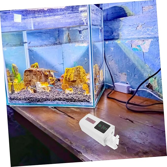 LIOOBO Automatic Fish Feeder for Aquarium and Turtle with Intelligent Timer Fish Tank Feeding Tool for Vacation and Daily Use Aquarium Supplies Battery Not Included