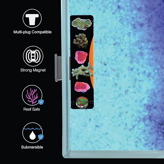 ESHOPPS Alpha Rack Nano Magnetic Coral Frag Rack with Strong Anti-Slip Rubber Padded Magnet for Nano Reef Tanks, Holds 6 Frags