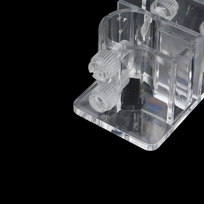 Quluxe 2 Pcs Acrylic Aquarium Soft Tube Fixture Holder Hose Clamps Fixing Clip for Holding Doing Pump Soft Hose