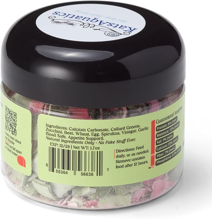 Calcium + Nutrition - For Breeding, Strong Shells, Healthy Molts, 100% Natural, Does Not Dissolve in Water, Fast Sinking For Aquatic Shrimp, Snails, Plecos and more! Biologist Made in USA