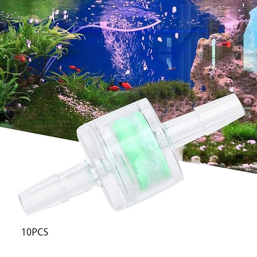 Silicone Tube Filter, 10pcs ABS Green Aquarium Water Pump Silicone Tube Filter, Fish Tanks Hose Cleaning Filtration Supplies for Aquarium, Fish Tanks(4mm)