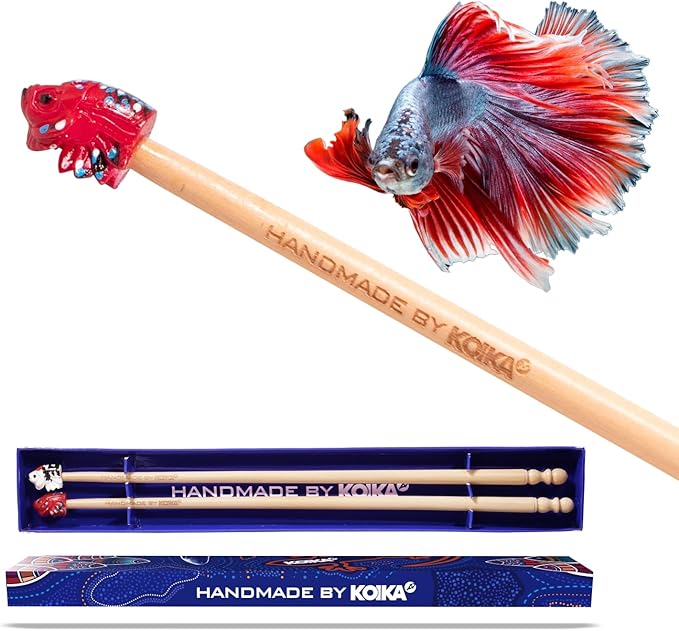KOIKA Fish Training Stick Toys Fish Tank Decor Betta Training Wand (Fish Training Wand)