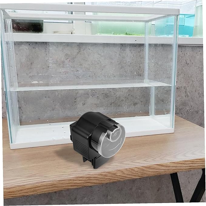 Artibetter Automatic Fish Feeder for Aquarium and Pond, Timed Fish Feeding Tool with LCD Timer, Battery-Free Design, Suitable for Goldfish and Turtle Tanks, Aquarium Supplies