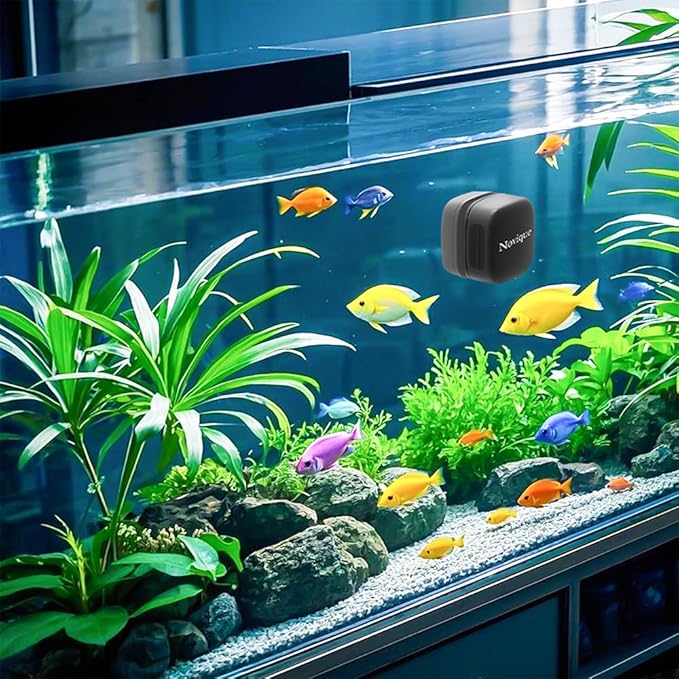 Mini Aquarium Glass Magnetic Cleaner Brush Small Fish Tank Magnetic Scrubber Suitable for Glass Aquariums with A Thickness of No More Than 8mm (5/16 Inches)