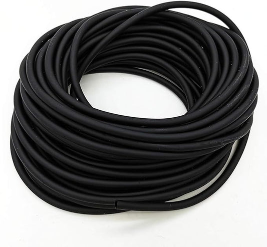 JIH Aquarium 50 Feet Standard 3/16" Black Flexible Airline Tubing for Fish Tank,Terrariums, and Hydroponics