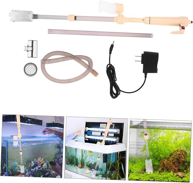 1set Aquarium Cleaning Tool Electric Fish Tank Water Pump Sand Cleaner Multi-Functional Vacuum for Water Changes Impurity Removal Compatible Various Tank
