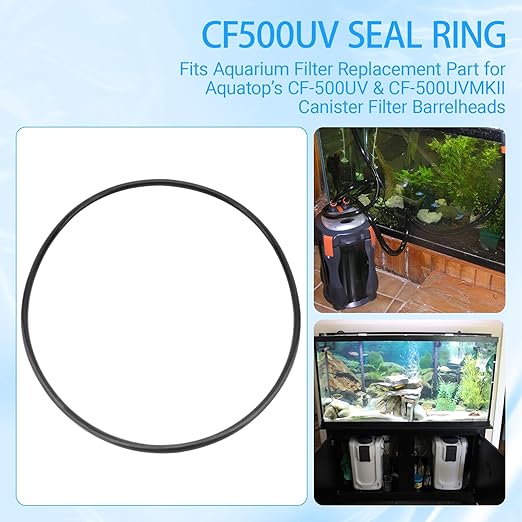 CF500UV Seal Ring for Canister Filters,Aquarium Filter Replacement Part for Aquatop’s CF-500UV & CF-500UVMKII Canister Filter Barrelheads