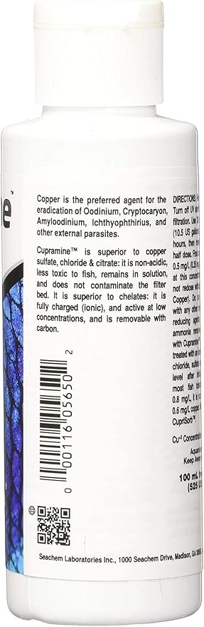 Seachem Cupramine Copper 100ml (Pack of 2)