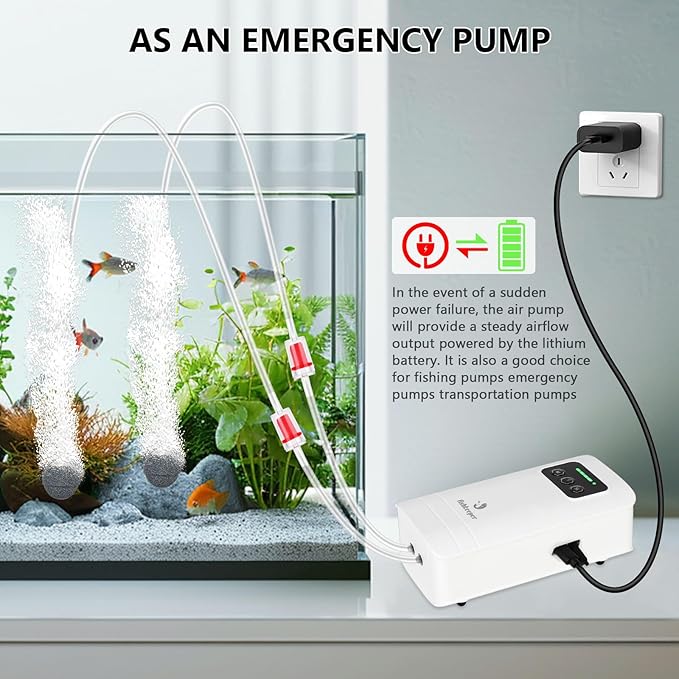 fishkeeper air Pump+Aquarium Bubbler Light