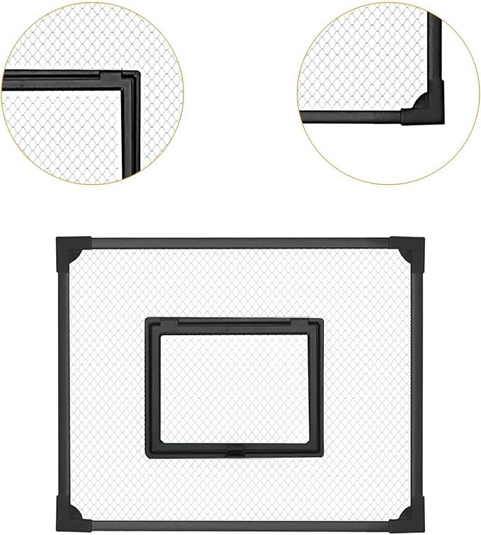 Aquarium Cover Made of 5 Mm Thick Mesh, Versatile, Wear-Resistant Accessory with Feeding Window, 40cmx30cm