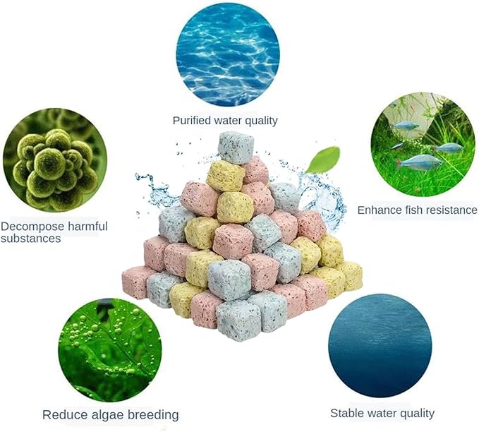 Aquarium Ceramic Bio Ceramic Media Ring for Aquarium Filter Replacement Biological Material Remover for Aquarium Fish Tank Pond Filter