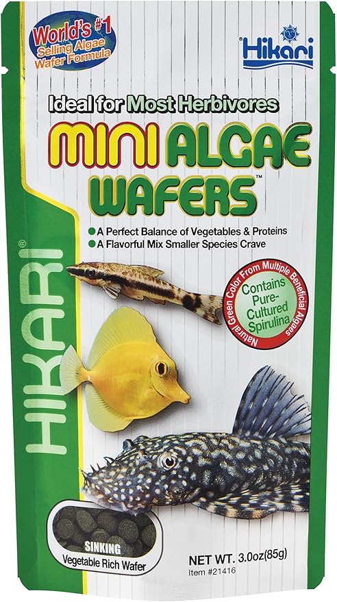 Hikari Tropical Mini Algae Wafers Fish Food, 3.0 oz (85g)