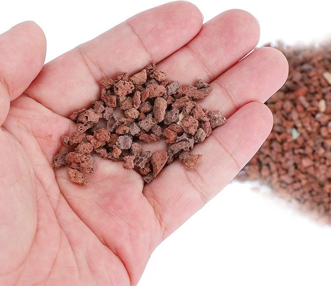Aquarium Landscaping Gravel Volcanic Sand, Natural Porous Stone Pebbles 1L - Colorfast, Safe Water Purification, Ideal for Fish Tanks Decoration