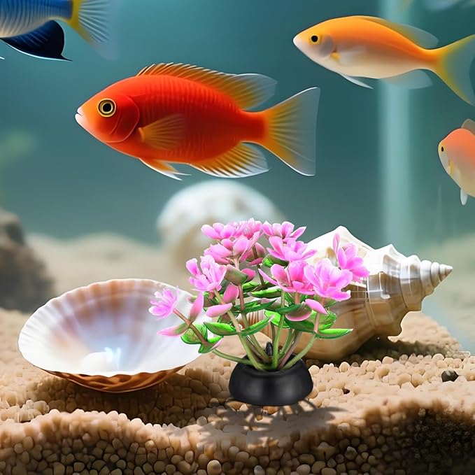 Gadpiparty 20pcs Mini Aquarium Plants, Fake Aquarium Plants, for Fish Tank Adornment, for Home Office