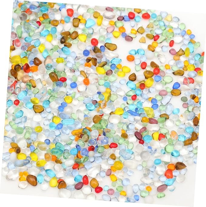 BESPORTBLE 1pack Colorful Aquarium Decorative Stones Glass Sand for Fish Tank Landscape Layout for Freshwater Environments Safe for for Ponds and Gardens