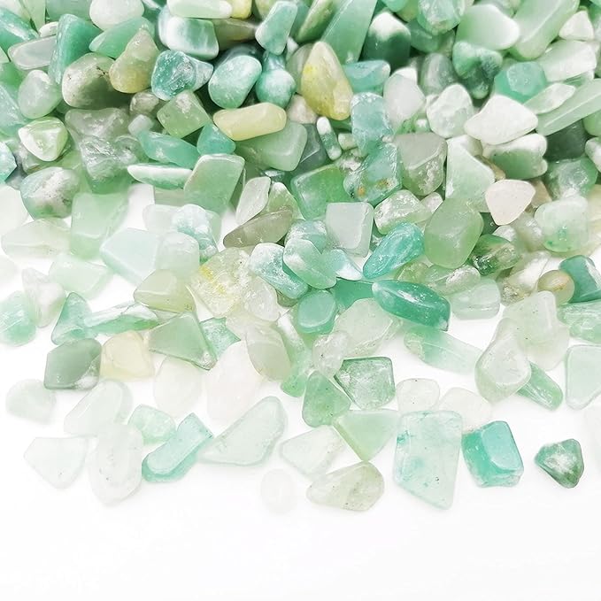 335g Assorted Green Aventurine Quartz Crystals Rocks Green Aventurine Crushed Crystal Quartz Tumbled Rocks and Crystals