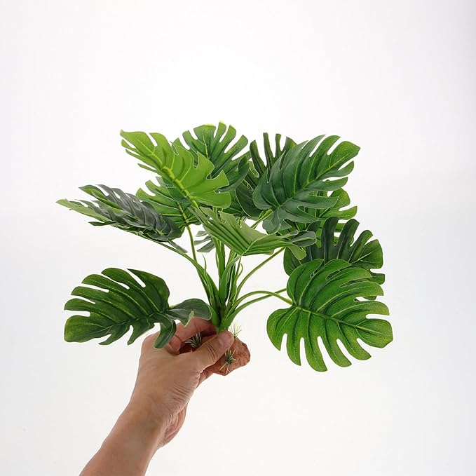 Happyyami Artificial Aquarium Plants High Simulation Fake Aquatic Plant for Tank Decoration Fade-Resistant Lightweight Safe for Fish Lively Atmosphere Look
