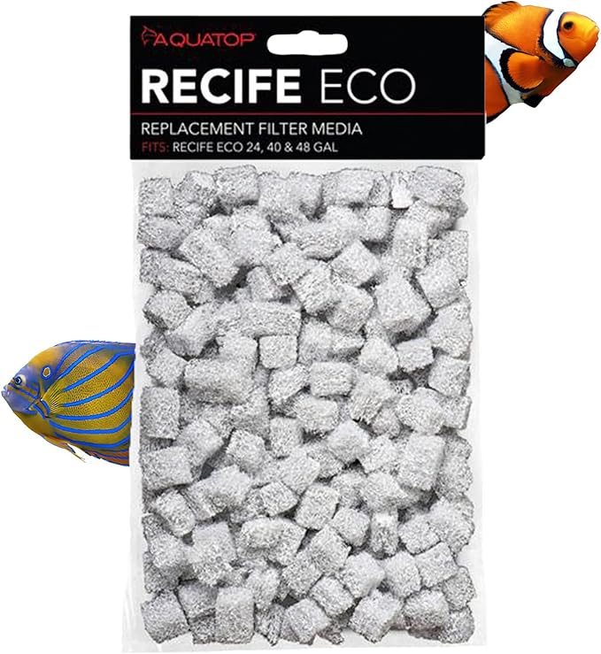 Aquatop Recife Eco Phosphate & Nitrate Media Cubes for Aquariums, 80 g – Optimize Water Quality – Fits Recife Eco Filters - Fresh and Saltwater