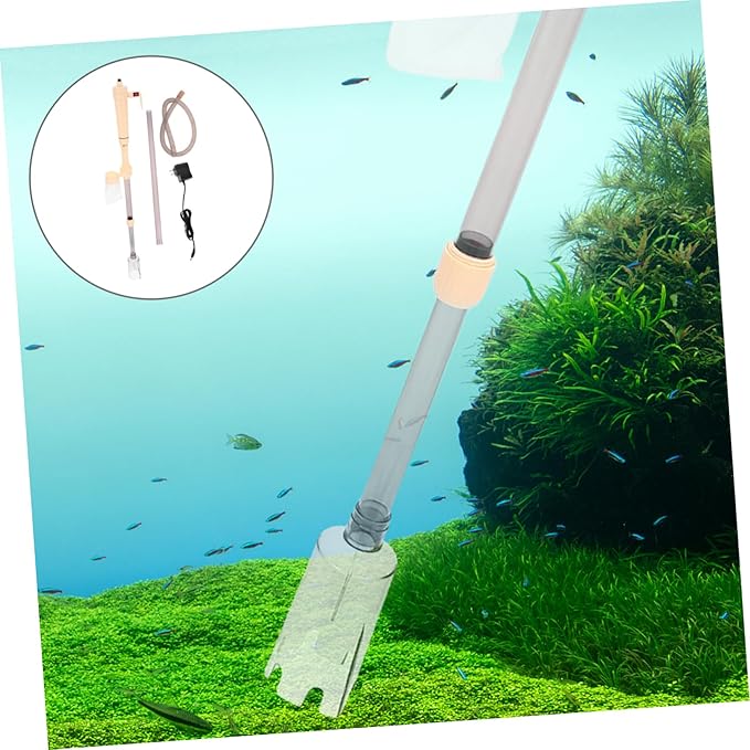 1set Aquarium Cleaning Tool Electric Fish Tank Water Pump Sand Cleaner Multi-Functional Vacuum for Water Changes Impurity Removal Compatible Various Tank