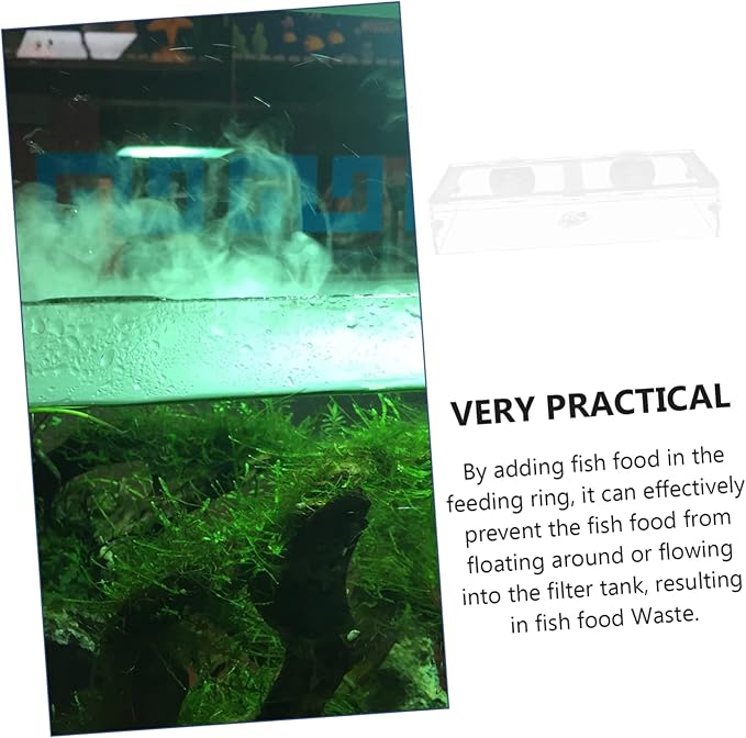 Happyyami 1pc Fish Tank Feeding Ring Aquarium Feeding Tool Aquarium Food Container Worm Feeder for Aquarium Automatic Fish Feeders Fish Tank Feeder Feeding Circle Sucker Fish Food Acrylic
