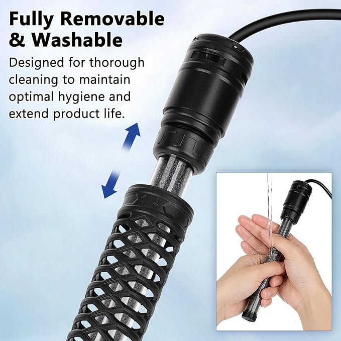 AQQA 1000W Aquarium Heater, Fish Tank Heater with Digital Thermostat, Over-Temperature and Dry-Run Protection, for Over 150 Gallon Freshwater, Saltwater, Turtle Betta Fish Tank Aquarium