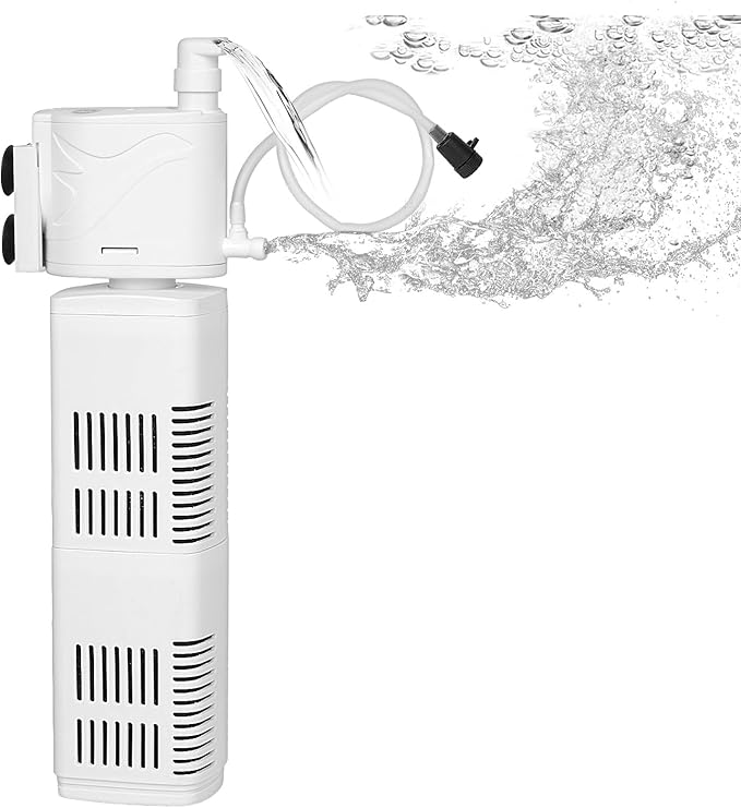 The fish tank filter is suitable for 80-160 gallon aquariums, filtering/oxygenating/water circulation. Built-in biochemical filter cotton