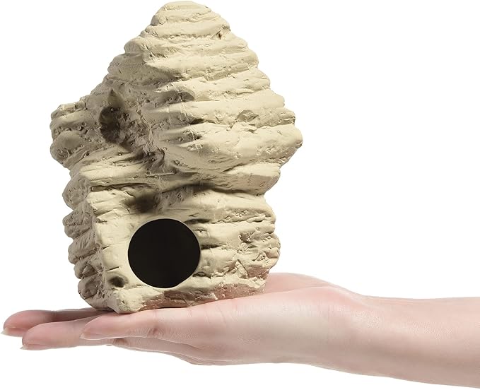 ALEGI Aquarium Decoration Rock Caves, Betta Fish Tank Accessories Hideout, Cichlid Stackable Cave Hiding (Small & Medium & Large)