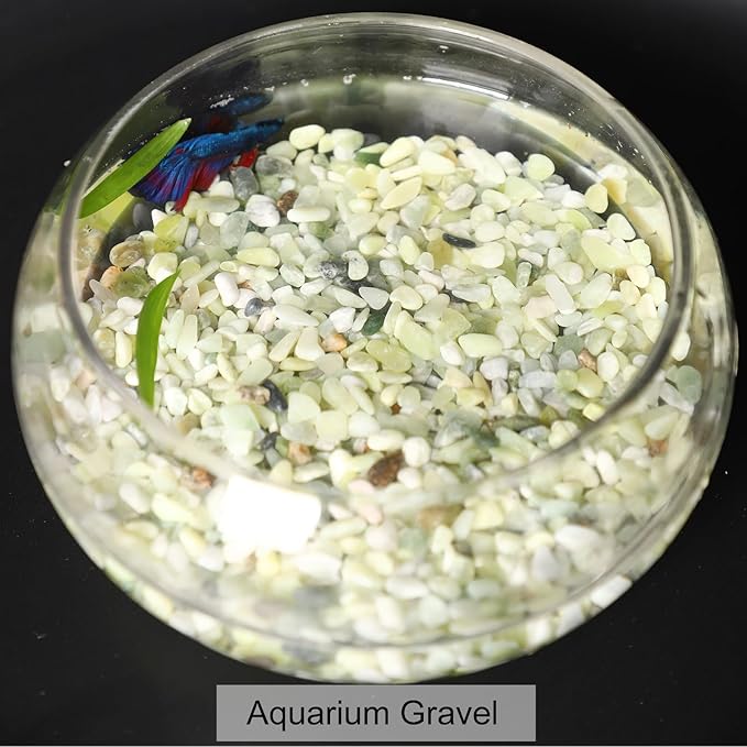 11LB Jade Color 1/8-3/8inch Aquarium Gravel Fish Tank Gravel Pea Gravel for Plants Small Rocks for Indoor Plants Decorative Rocks Colorful Rocks for Vases Rocks for Crafts