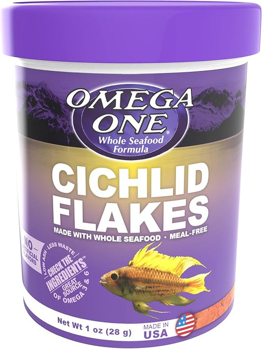Omega One Cichlid Flakes, 1 oz