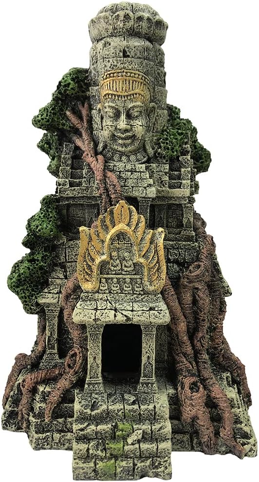 SLOCME Aquarium Angkor Wat Buddha Statue Temple Decorations - Fish Tank Zen Ornament Buddha Decor Bring Good Luck