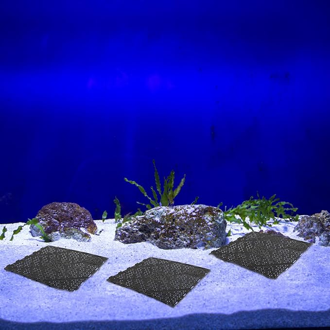 Baluue 20pcs Fish Tank Bottom, PVC Plate Splicing Aquarium Divider Bottom Grid Sand Gravel Board Splicing Combination Clapboard Bottom Grid