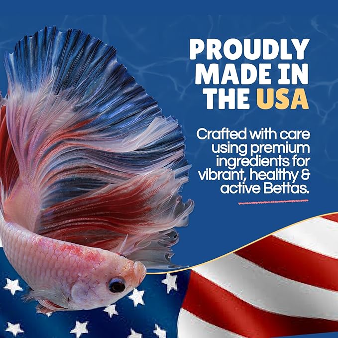 Betta Boost Pops | High-Protein Betta Fish Food Pellets Made in USA | Marine & Insect Protein | Floating & Slow-Sinking | Premium Freshwater Aquarium Fish Food 1oz