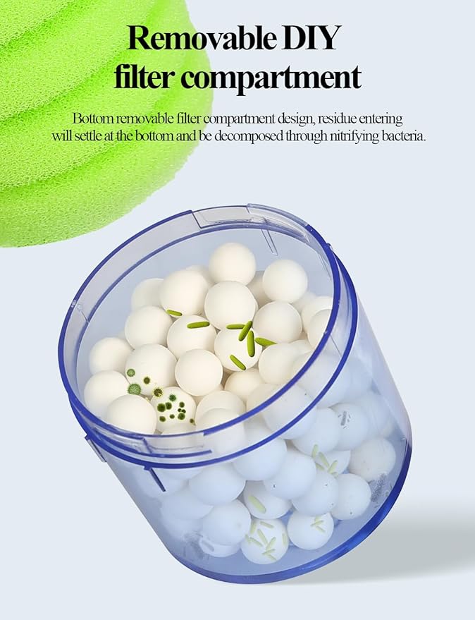 UPETTOOLS Aquarium Biochemical Sponge Filter（M）, Ultra Quite Aquarium Air Pump Double Head Bio Sponge Fish Tank Foam Filter,15-50 Gallon