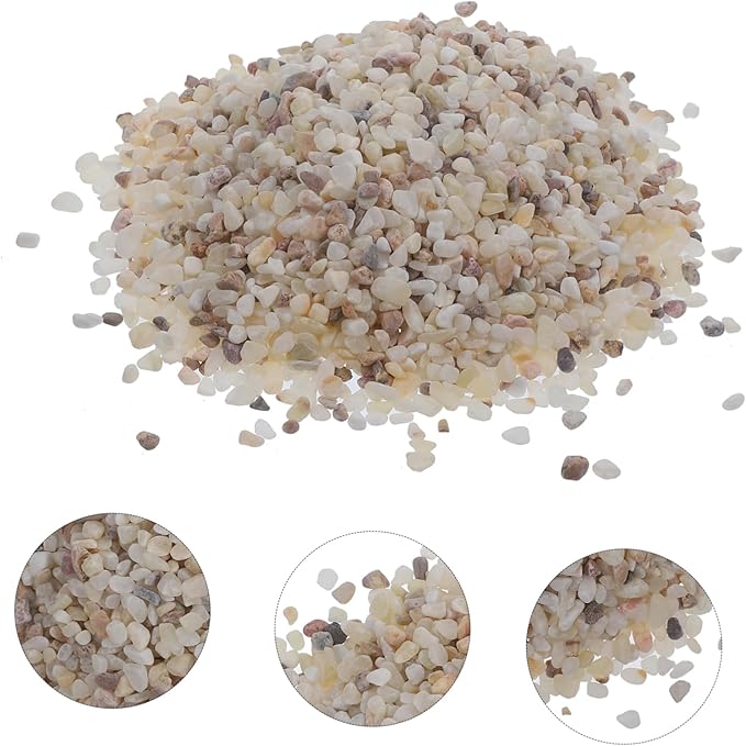 Unomor 1set Aquarium Gravel Decorative Stones Polished Natural Sand for Fish Tank Substrate Safe for Freshwater for Aquascaping and Vase Filling