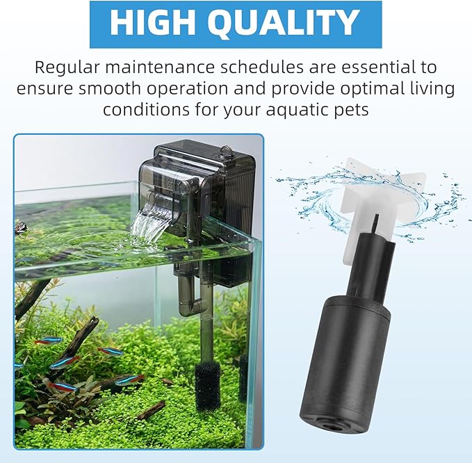 Impeller Assembly Compatible with AquaClear 50 Power Filter, A634 Aquarium Filter Part for Fluval Fish Tank Pump System