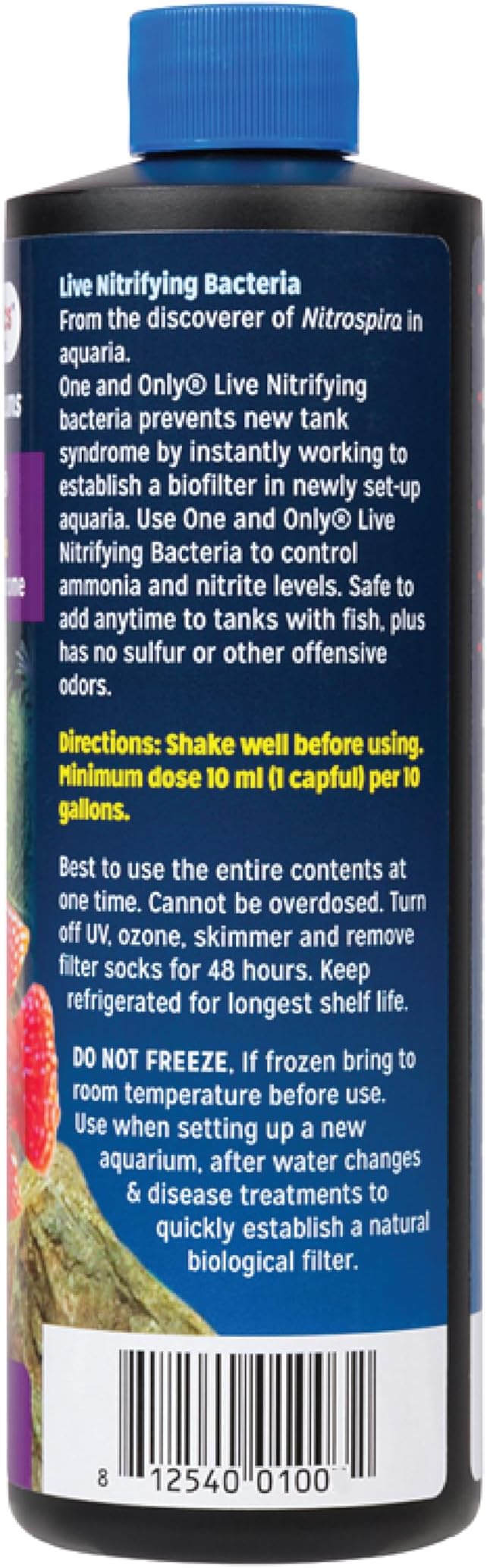 DrTim’s Aquatics One & Only for Freshwater Aquariums – 4 oz – Live Nitrifying Solution – Jumpstarts Cycling, Supports Biological Balance & Long-Term Water Stability