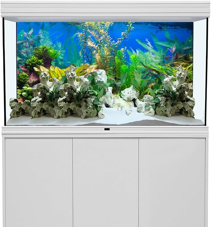 AWERT 30x18 inches Aquarium Background Aquatic Plant River Bed & Lake Fish Tank Background Vinyl