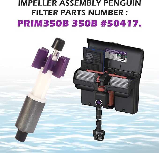 PRIM350B 350b Impeller Assembly Penguin Filter Parts Replacement for Marineland Aquarium