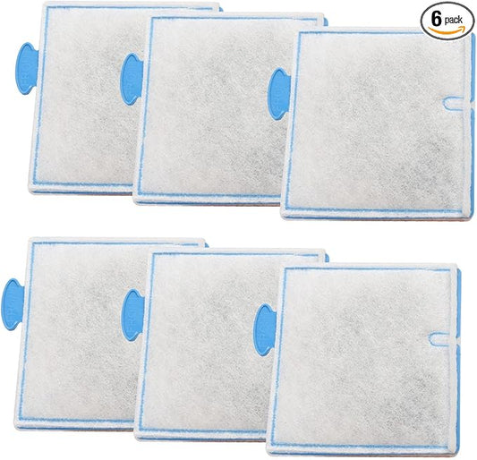 Replacement Filter Carridges Medium for Zilla Turtle Filters, Turtle Tank Filter Cartridges for Zilla Aquatic Reptile Internal Filter Size 20 and Zillae Basking Platform Filter Size Small -6Pack 09830