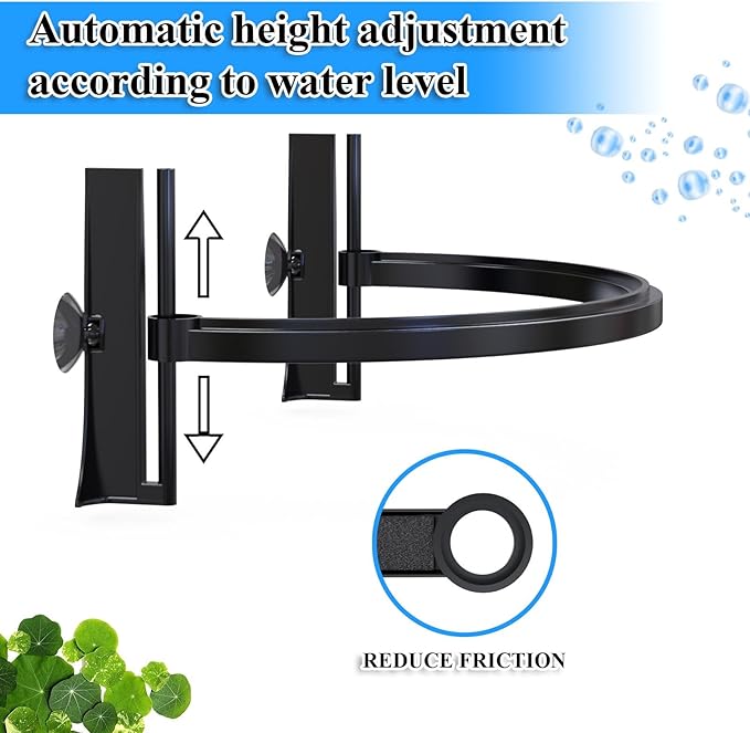 Floating Plant Corral for Aquarium, Fish Tank Accessories to Protects Duckweed from Filters, Automatically Adjusts Height According to Water Level, Suitable for All Duckweed and all aquariums(Style 2)