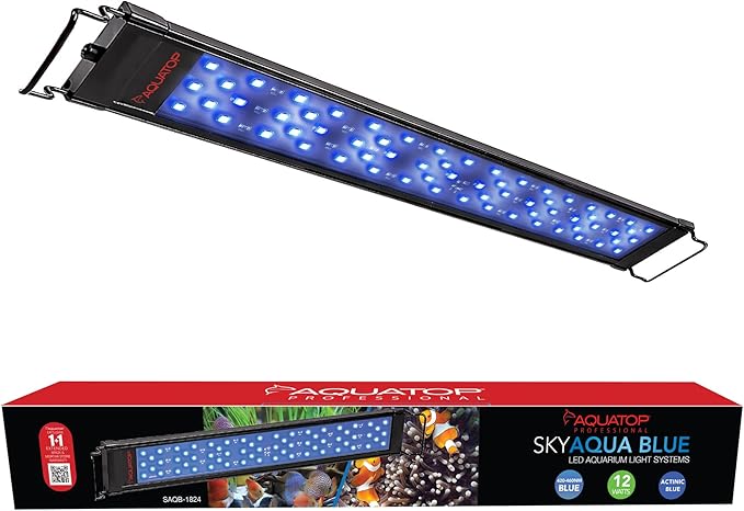 Aquatop SkyAqua Blue LED Aquarium Light - Actinic Spectrum, Fits 18-24-Inch Tanks, UL & CSA Listed, Natural Moonlight Illumination