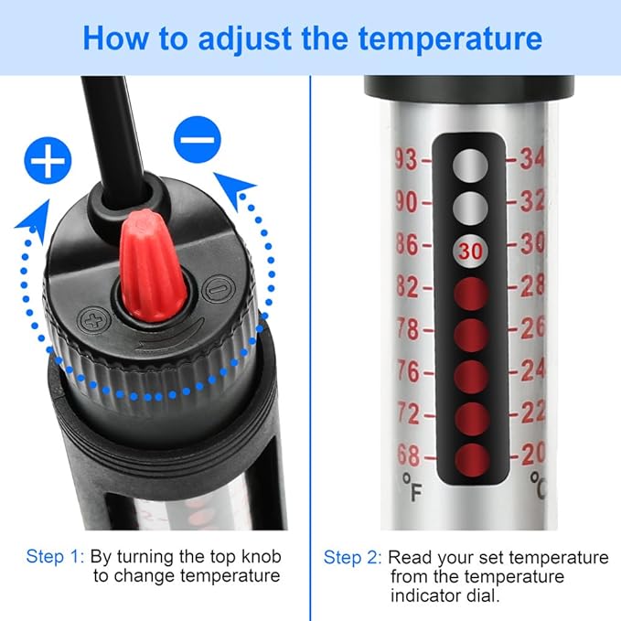 DaToo Aquarium Heater Fish Tank Heater Submersible 200 Watt, 1 Yr Warranty